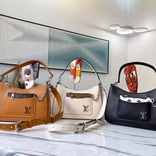 Buy LV Marelle Handbag Black/White/Brown @ $159.00