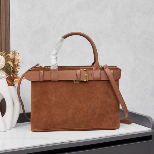 Buckle Suede handbag