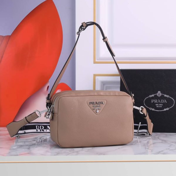 Small leather shoulder bag 1BH082 beige
